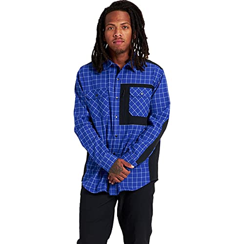 Amazon.com: Burton Men's Brighton Performance Flannel, Cobalt Blue